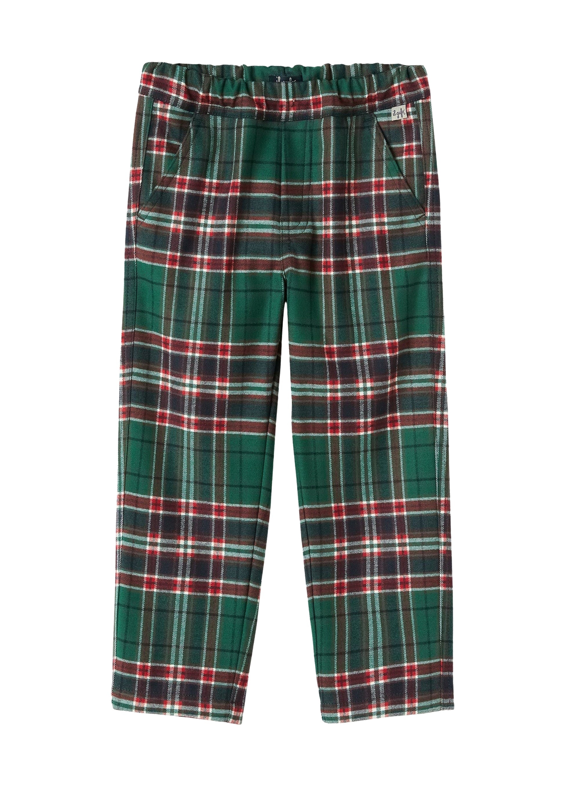 Pantalone regular fit in tartan