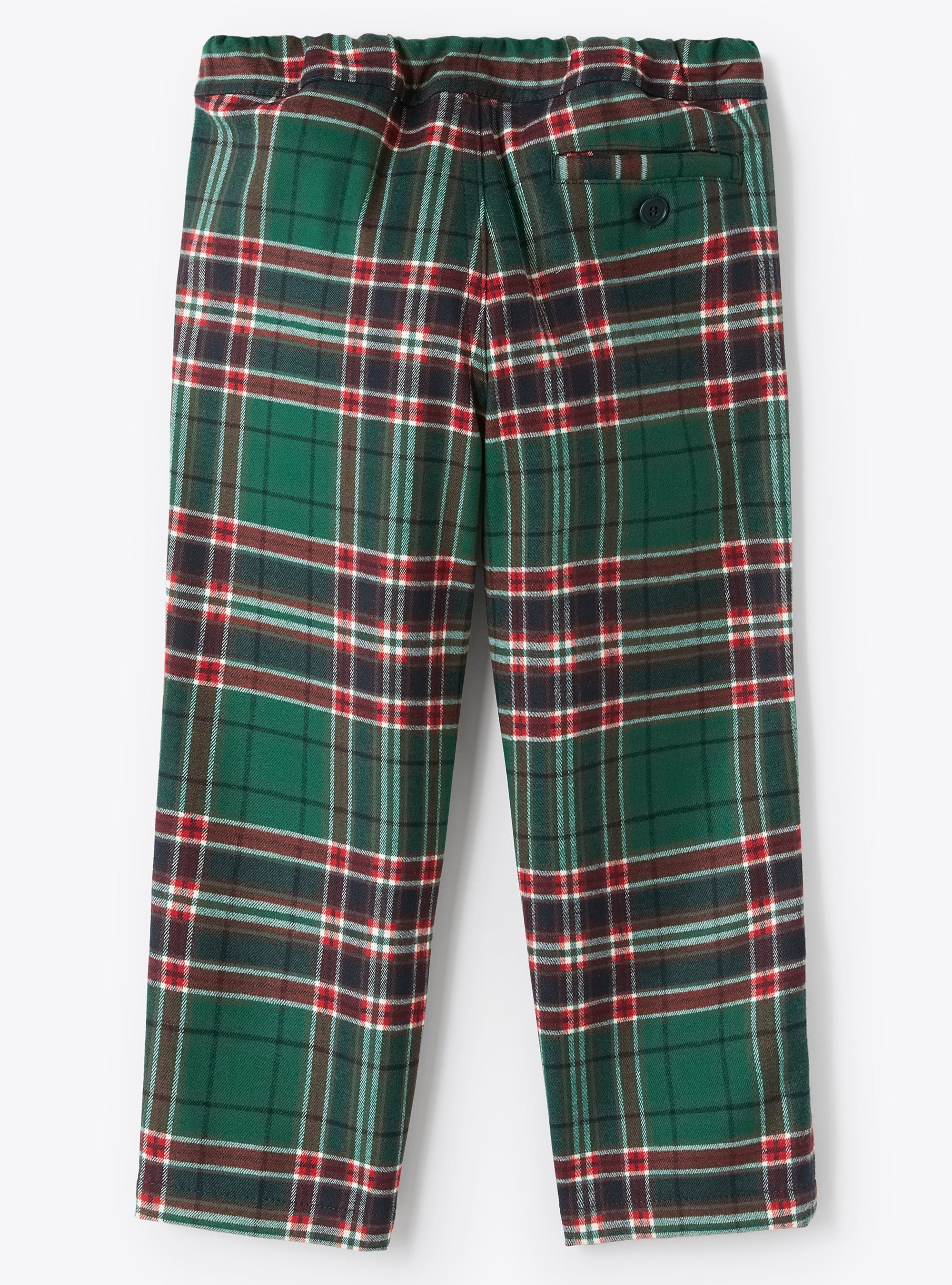 Pantalon à coupe droite en tartan - Verde Pino