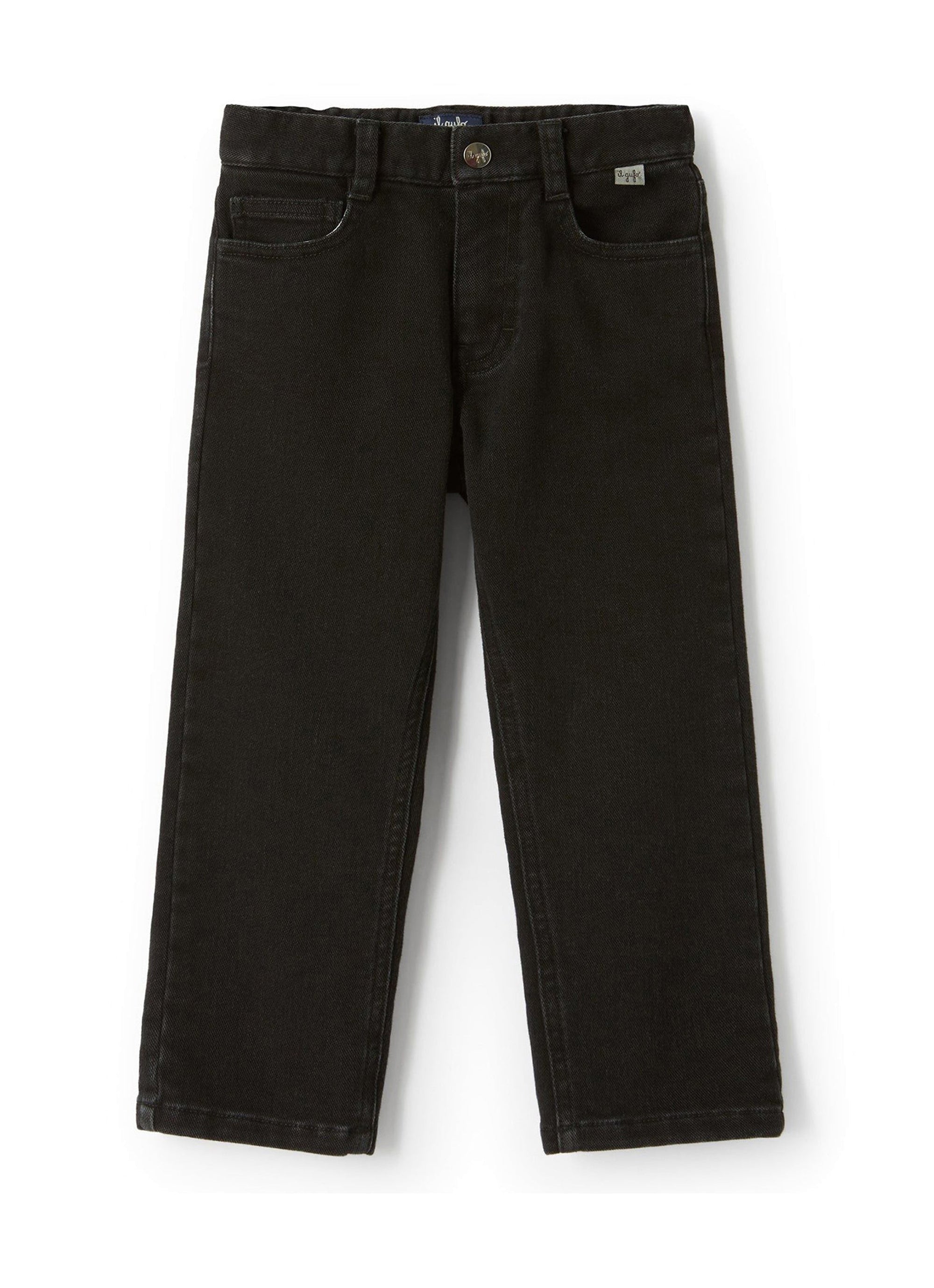 Jeans 5 tasche in denim nero regular fit