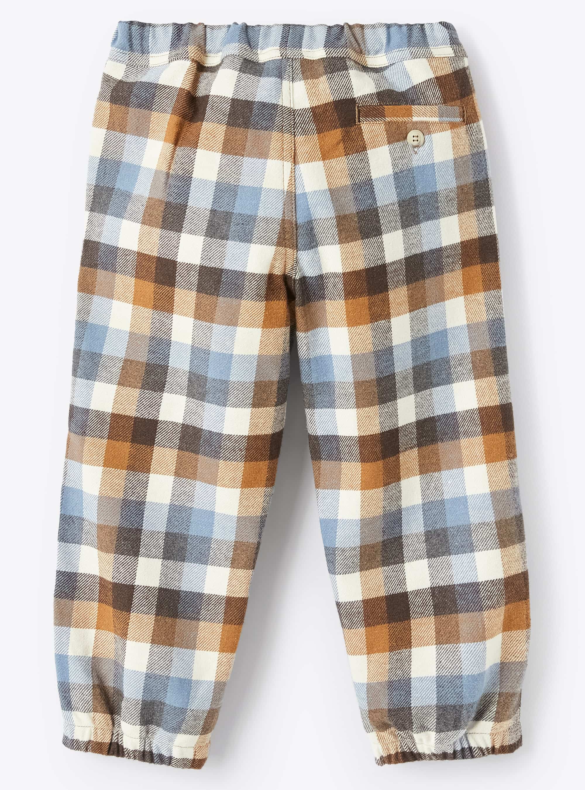 Pantalone carrot fit in cotone a quadri