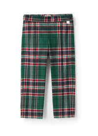 Tartan capri trousers - Verde Pino