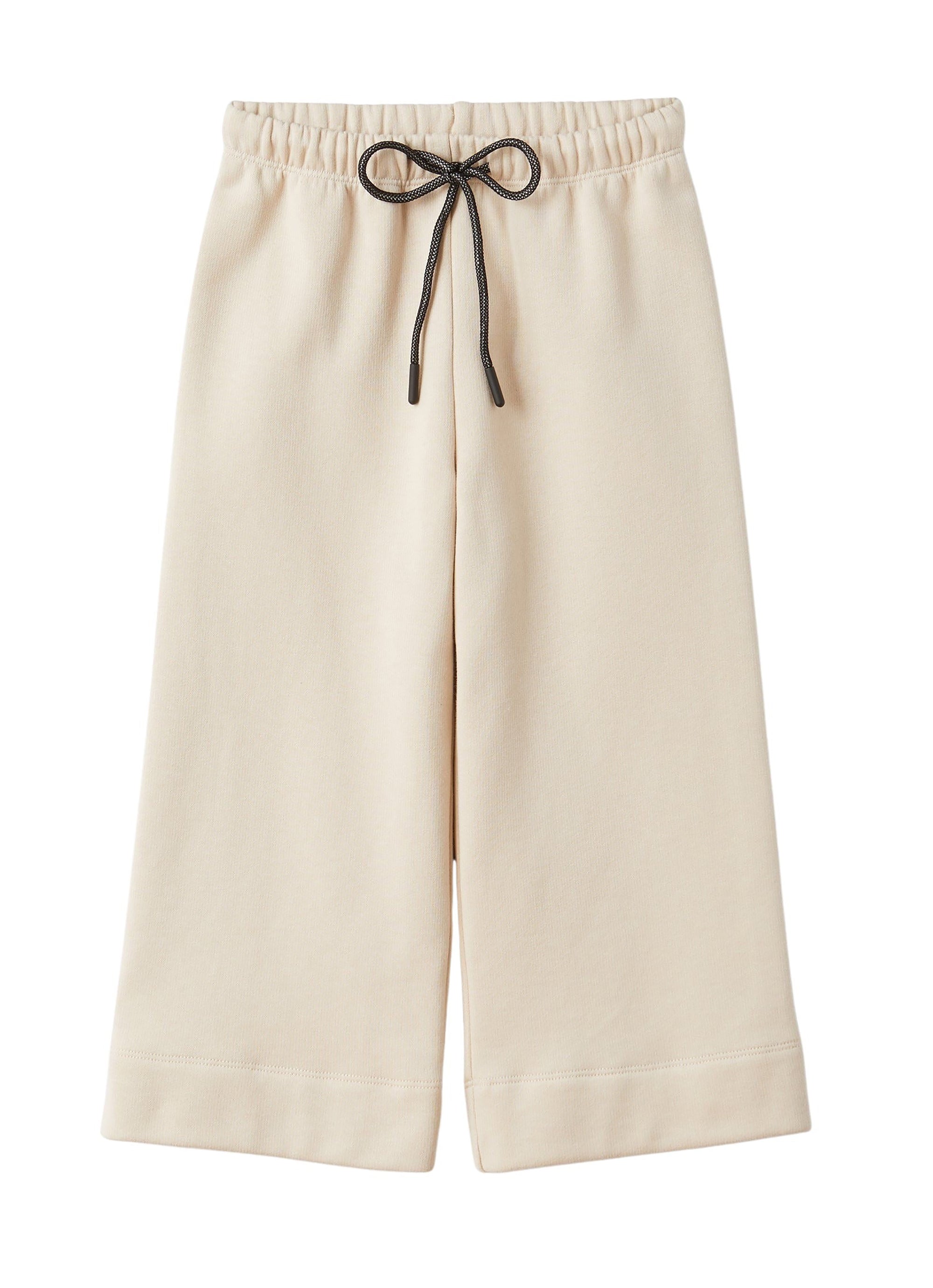 Pantalone cropped in felpa