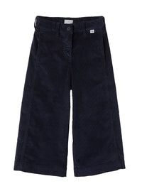 Pantaloni a gamba ampia in velluto