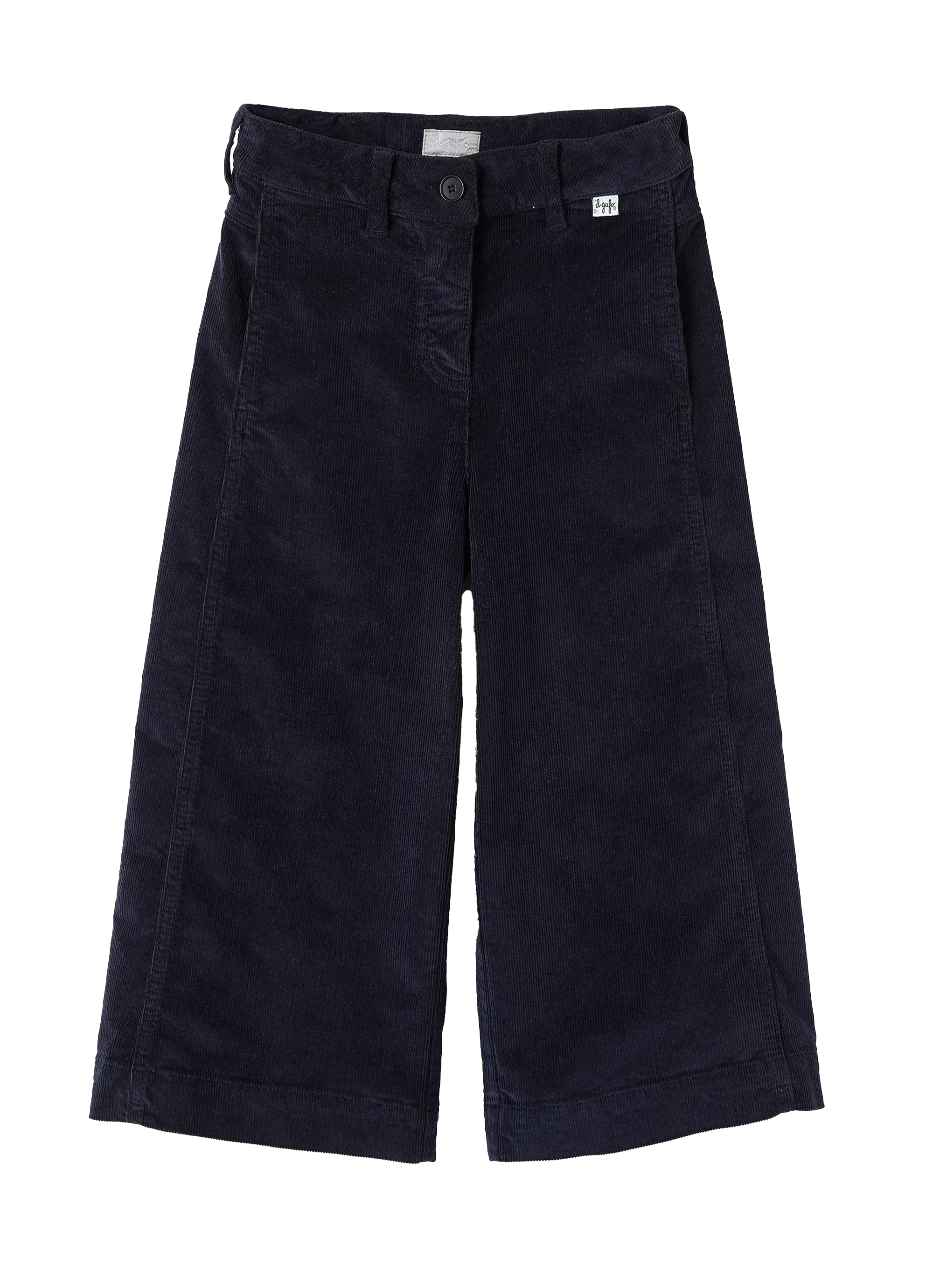 Pantaloni a gamba ampia in velluto