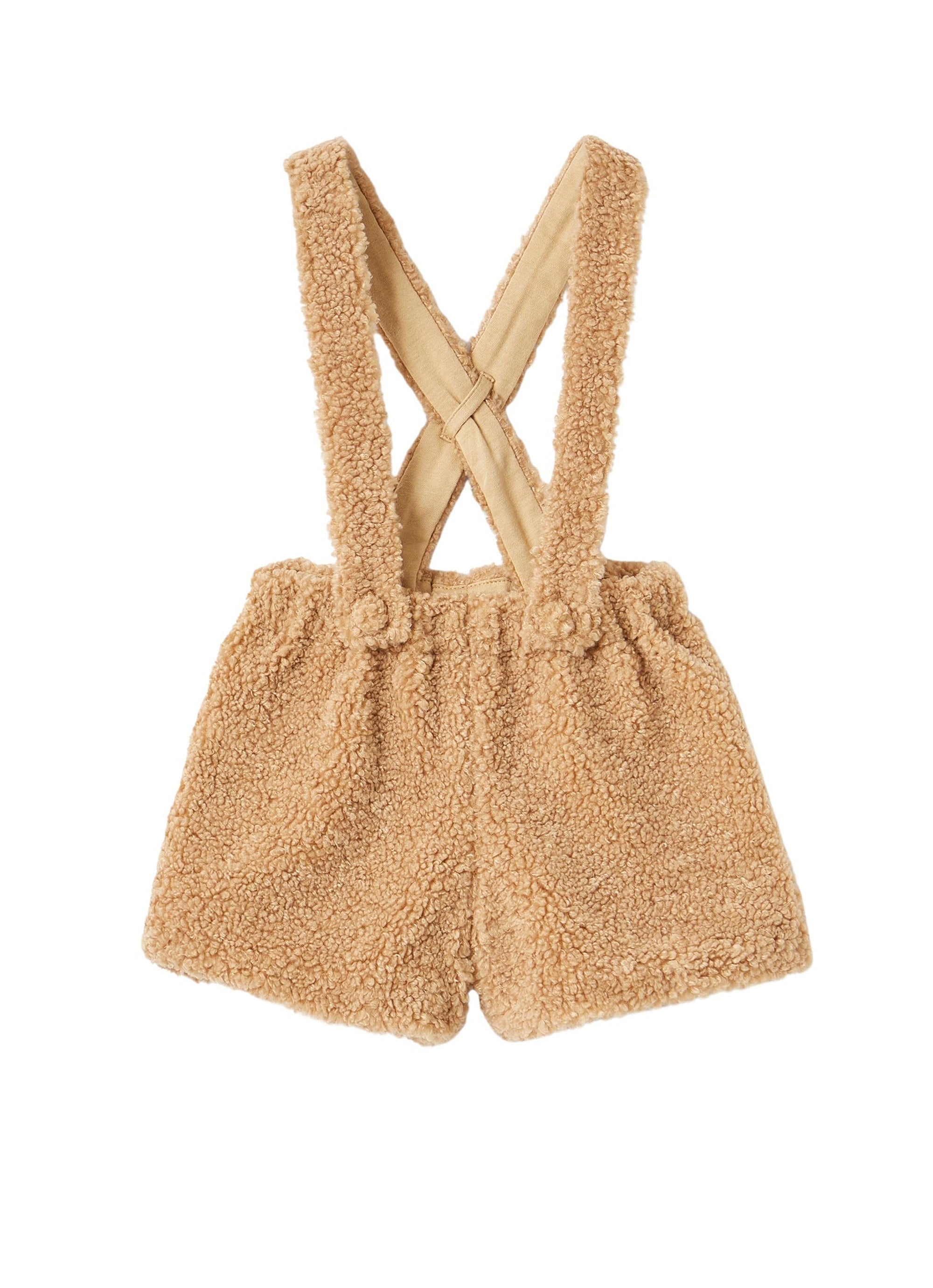 Salopette in teddy nocciola