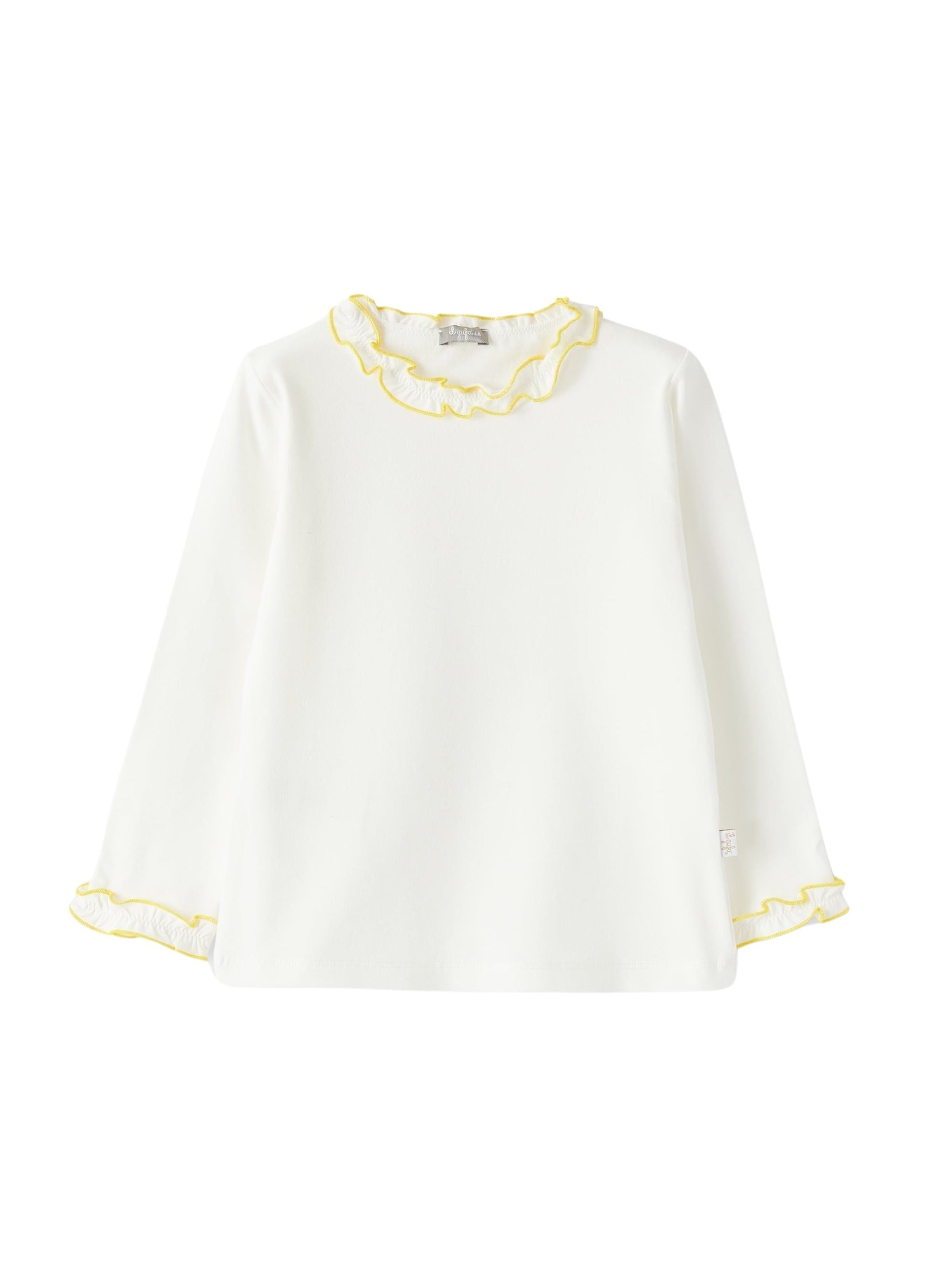 Milky ruffled T-shirt - Latte & Crocus