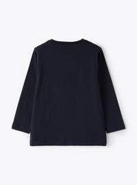 Maglia In Jersey Blu Con Alce