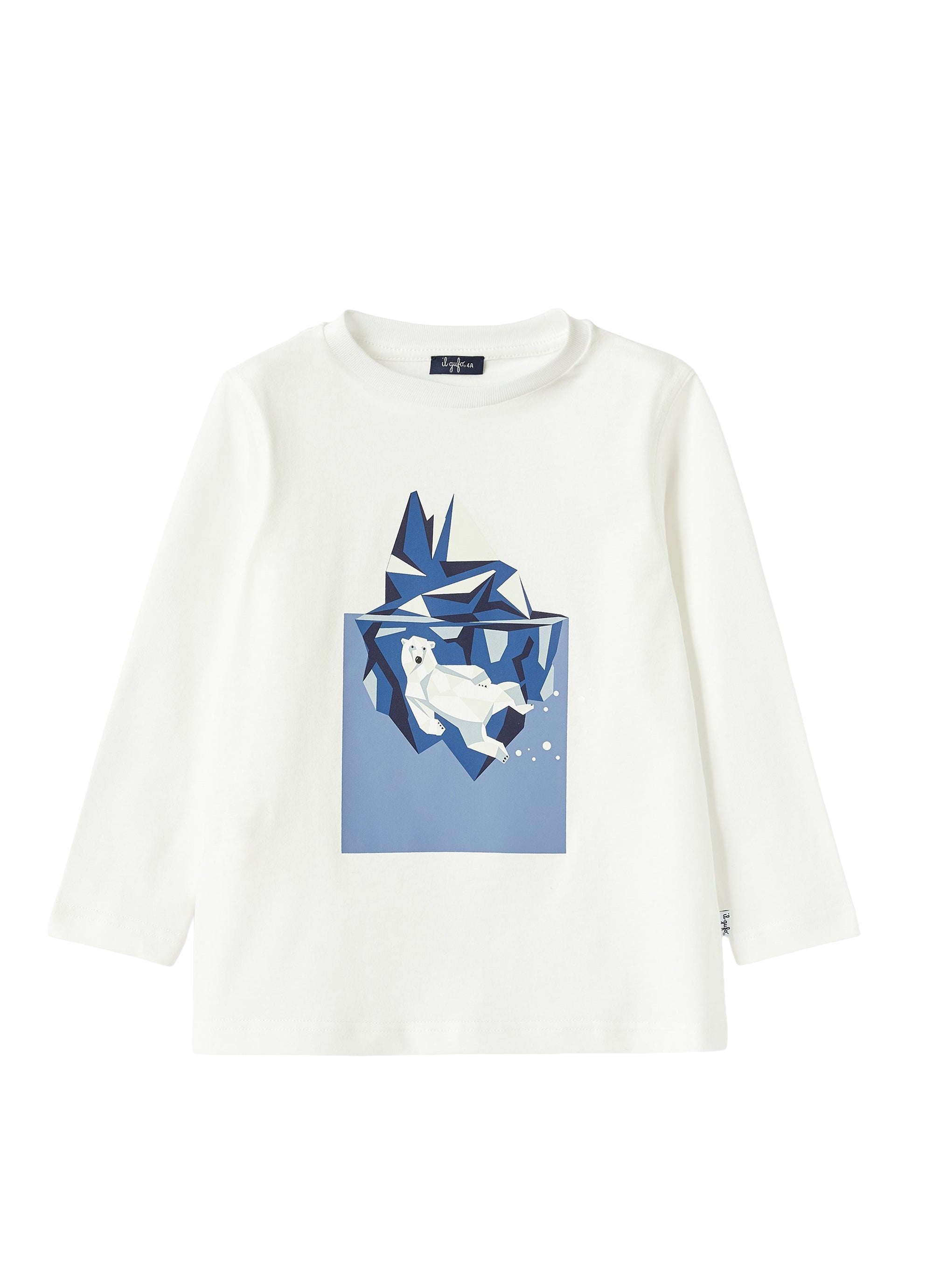 T-shirt con orso polare geometrico
