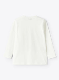 T-shirt con orso polare geometrico