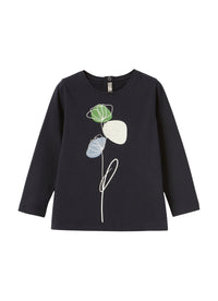 T-shirt con fiori dai dettagli gommati