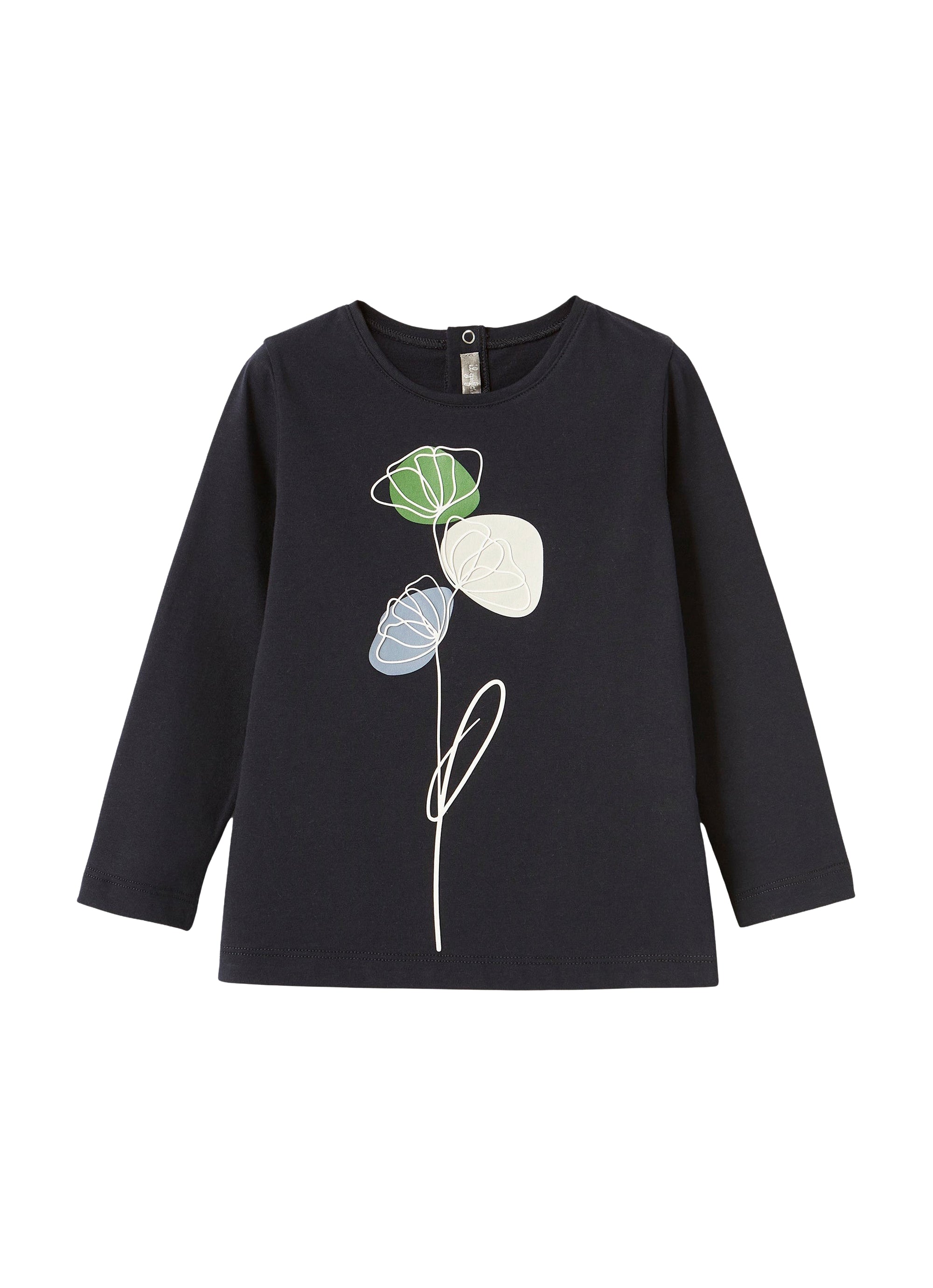 T-shirt con fiori dai dettagli gommati