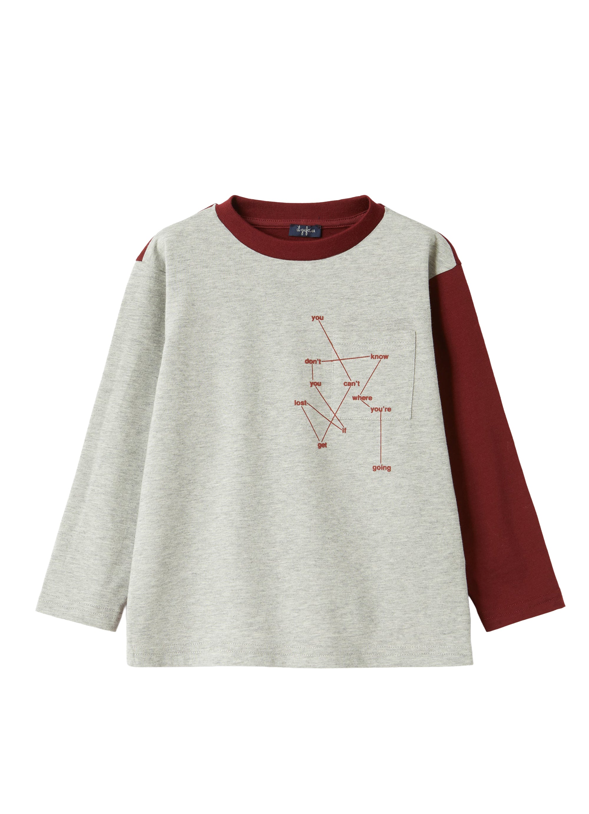 T-shirt in jersey con frase stampata