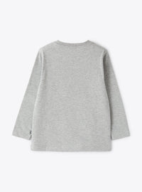 T-Shirt Grigia Con Stampa Motoslitta
