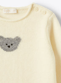Teddy bear face cashmere playsuit