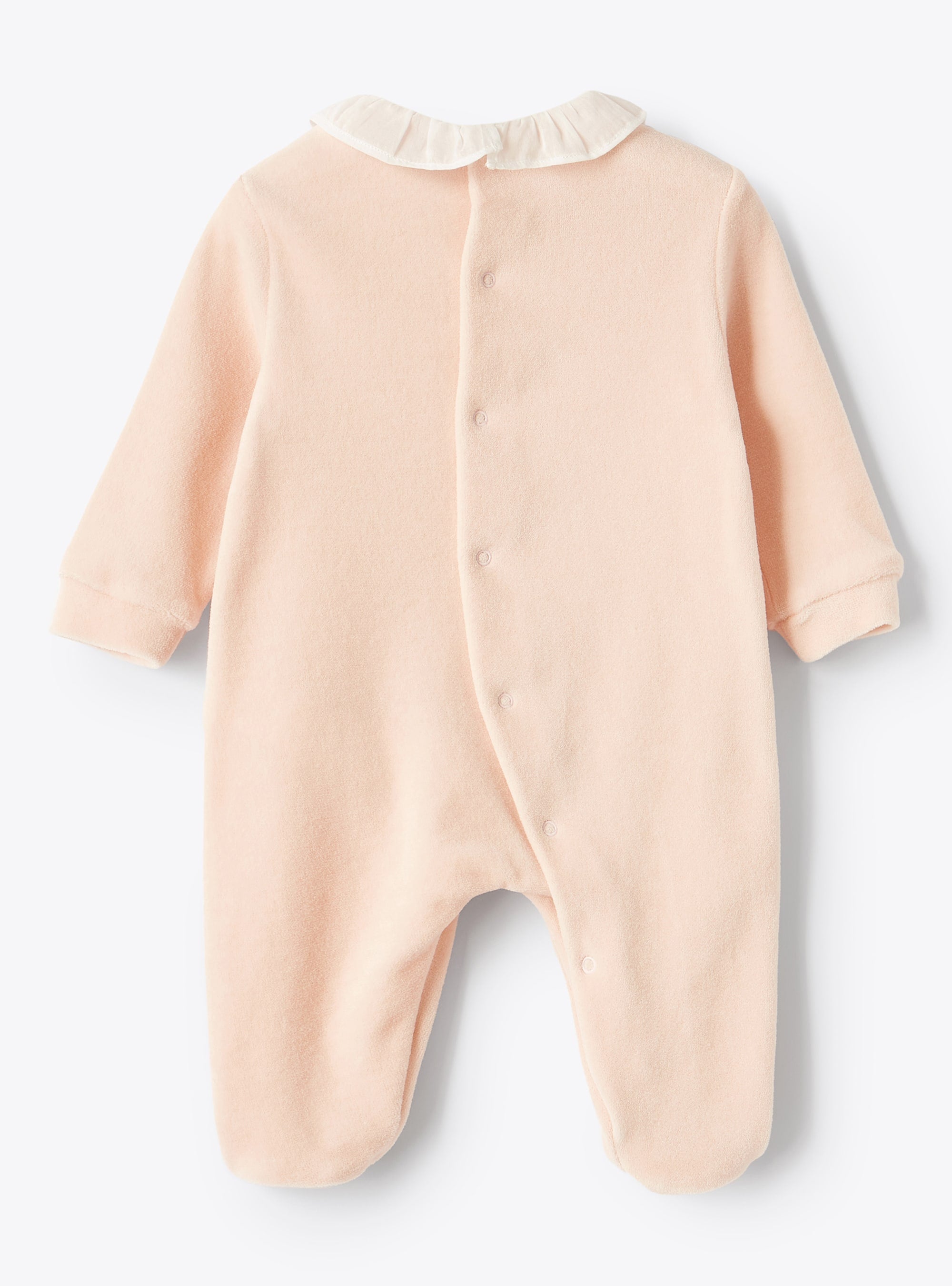 Chenille pyjamas with ruffles - Quartz Pink