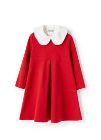 Dress with Claudine collar - Mirtillo Rosso