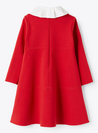 Dress with Claudine collar - Mirtillo Rosso