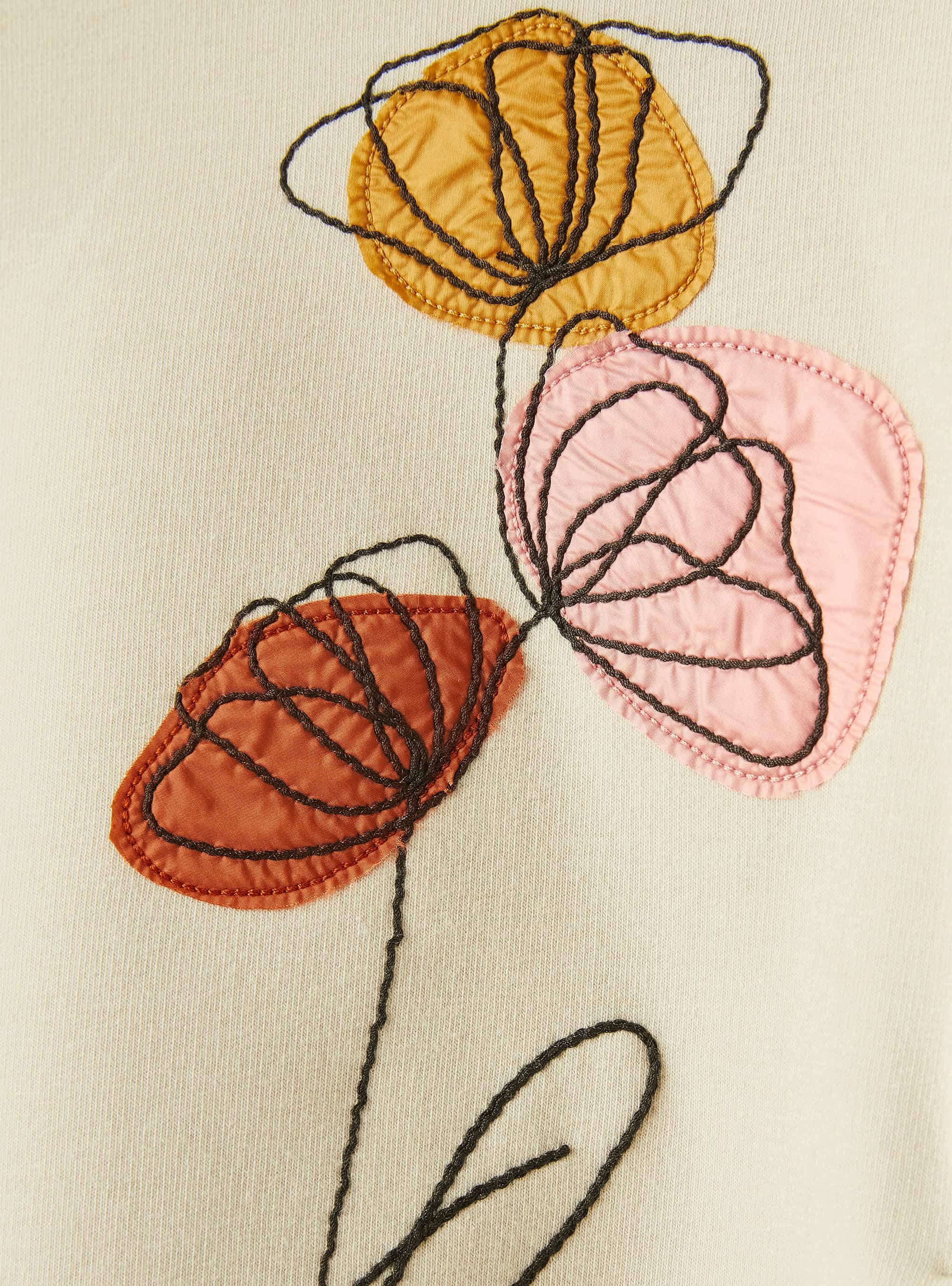 Jumper dress with floral embroidery - Sesamo & Rosa Bubble