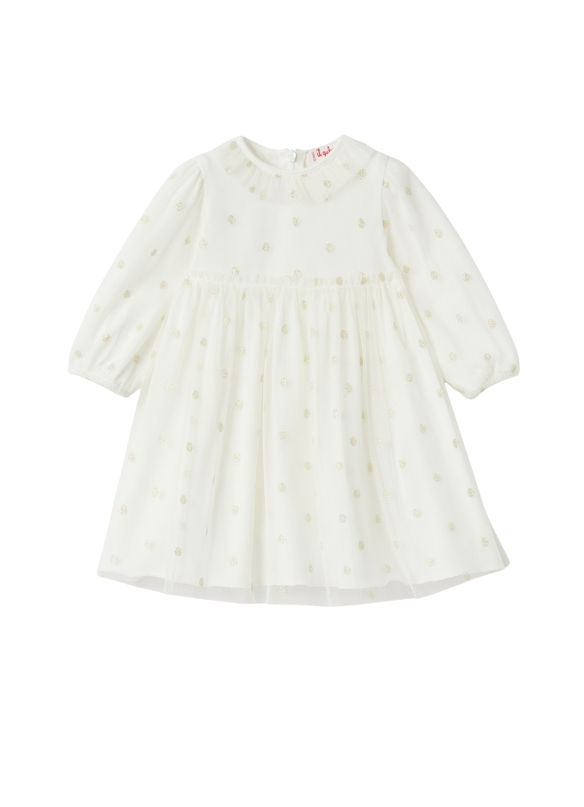 Abito in tulle fantasia a pois