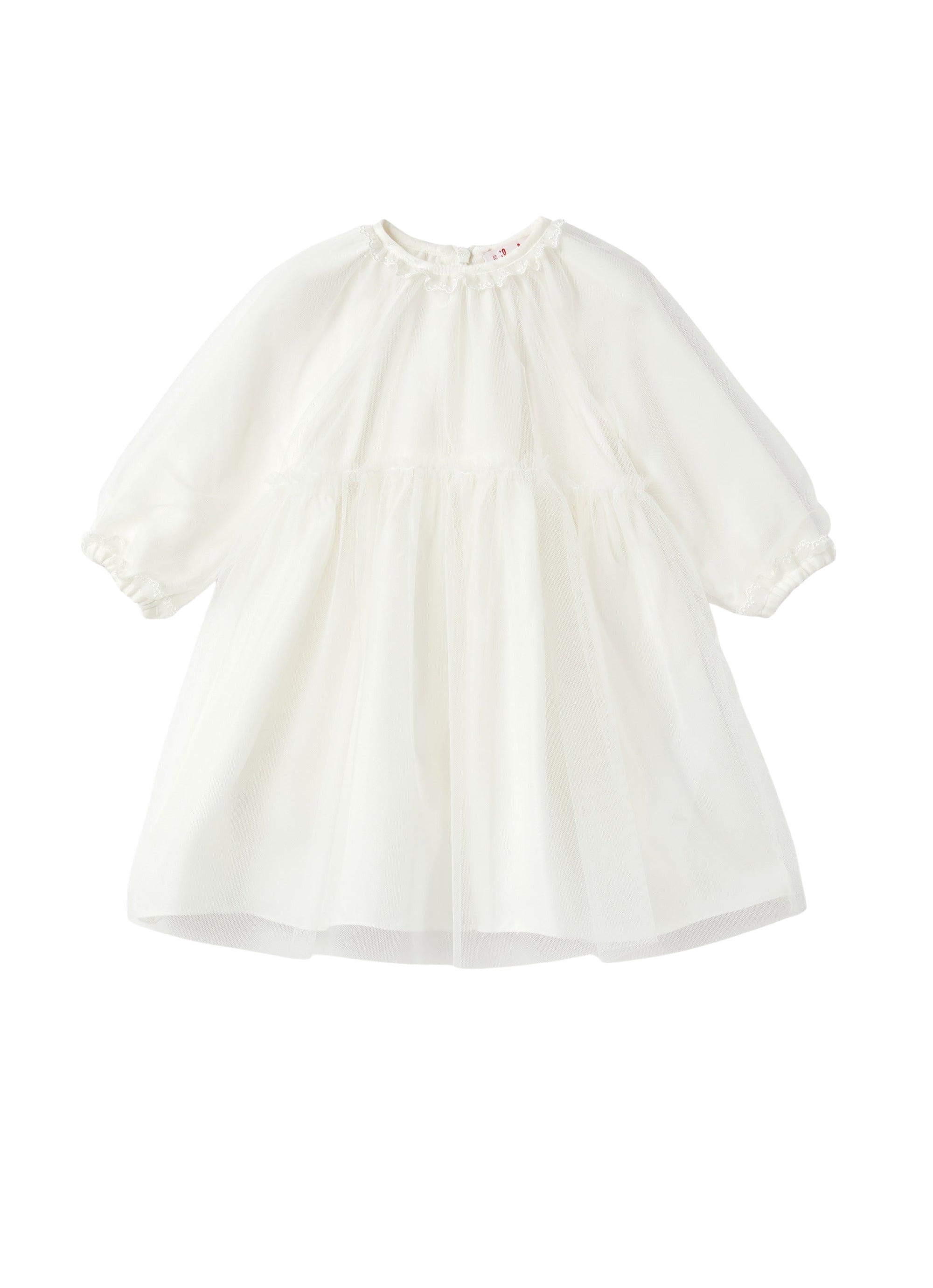 Abito in tulle bianco con ricami
