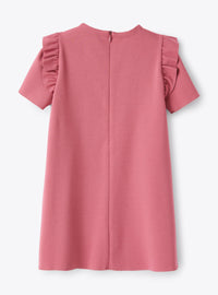 Dress with ruffled short sleeves - Fragola Di Bosco