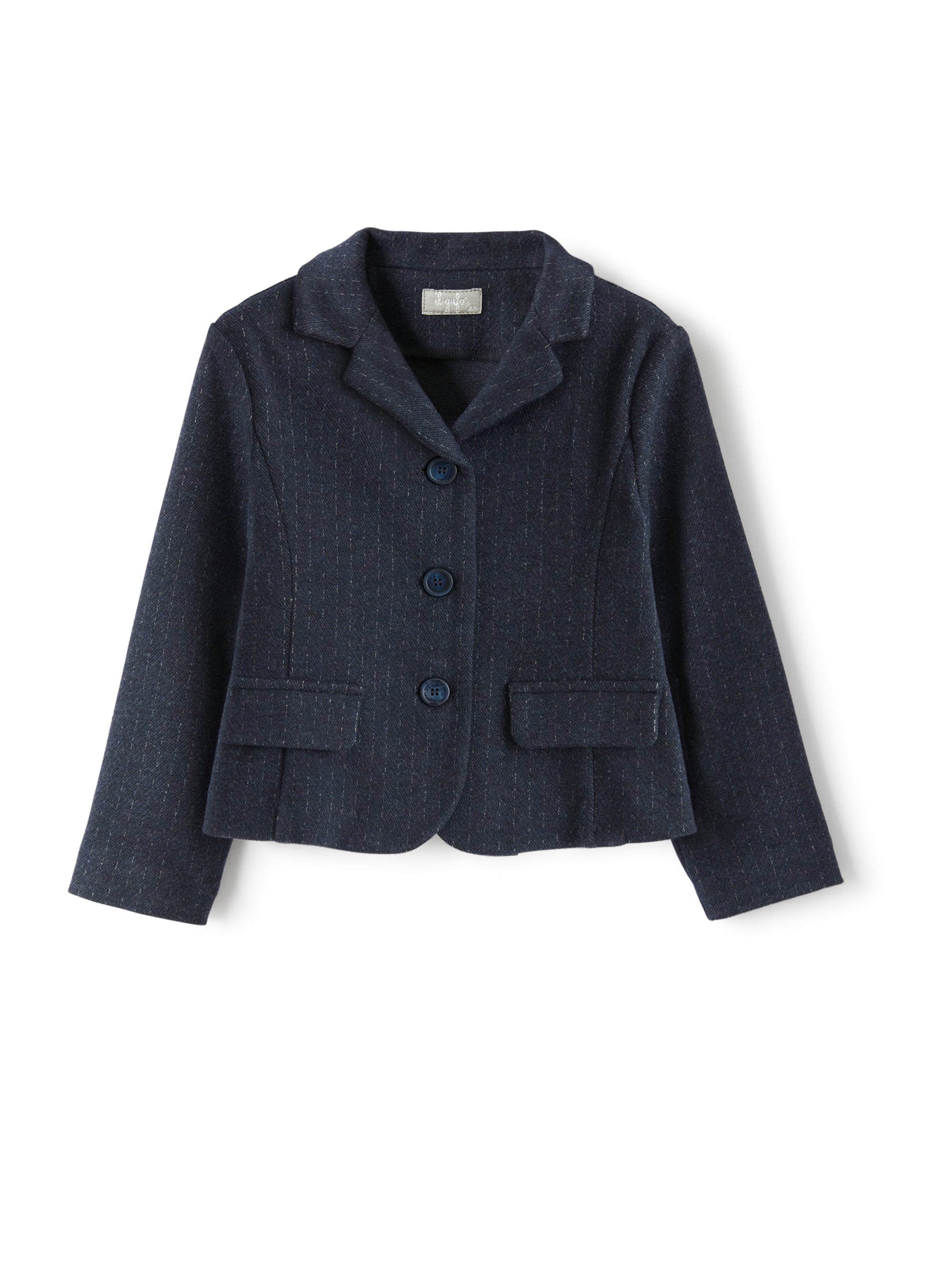 Single-breasted blue pinstripe blazer