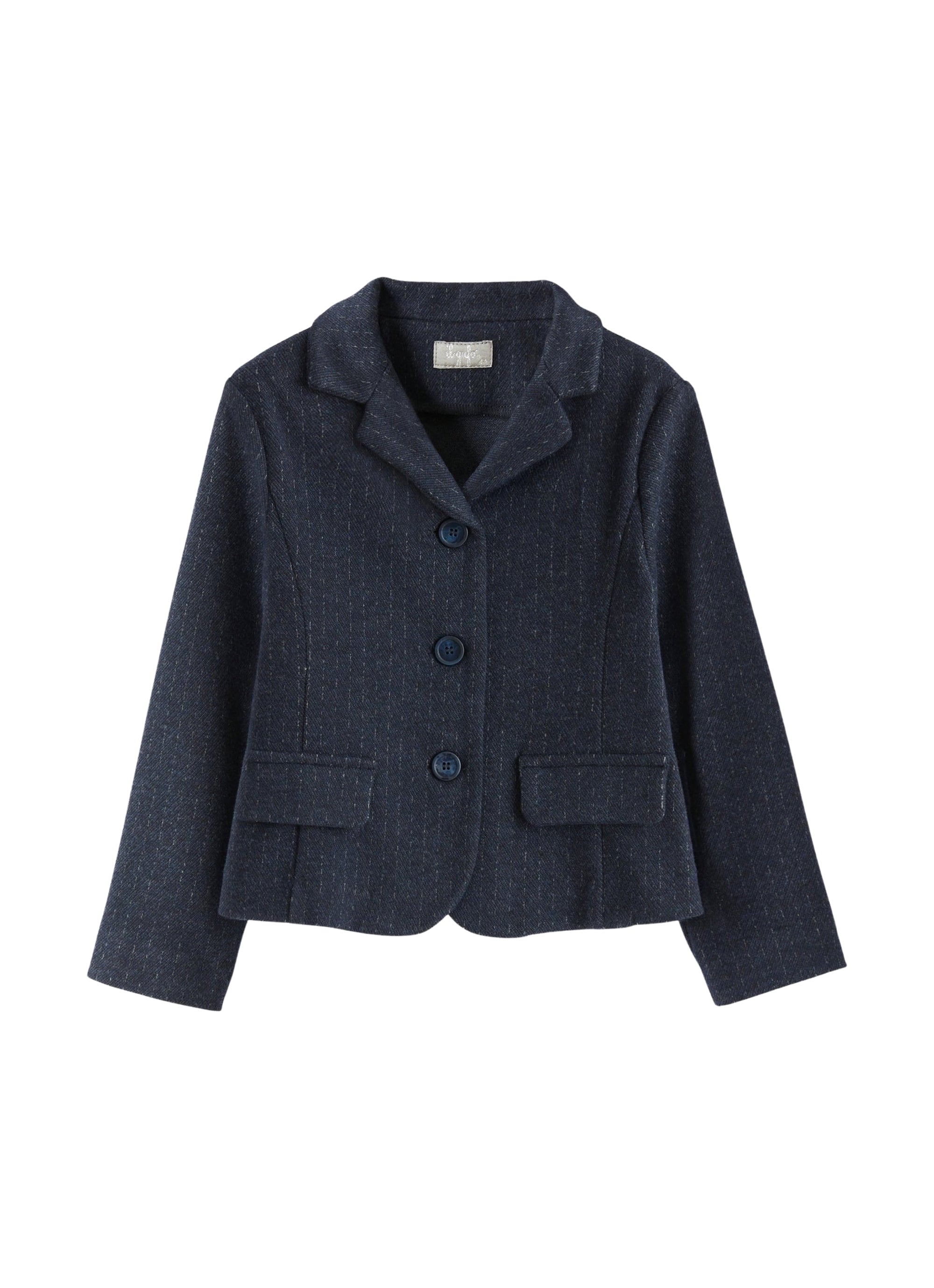 blazer monopetto gessato blu