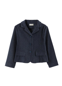 Blazer à simple boutonnage à fines rayures - Blue