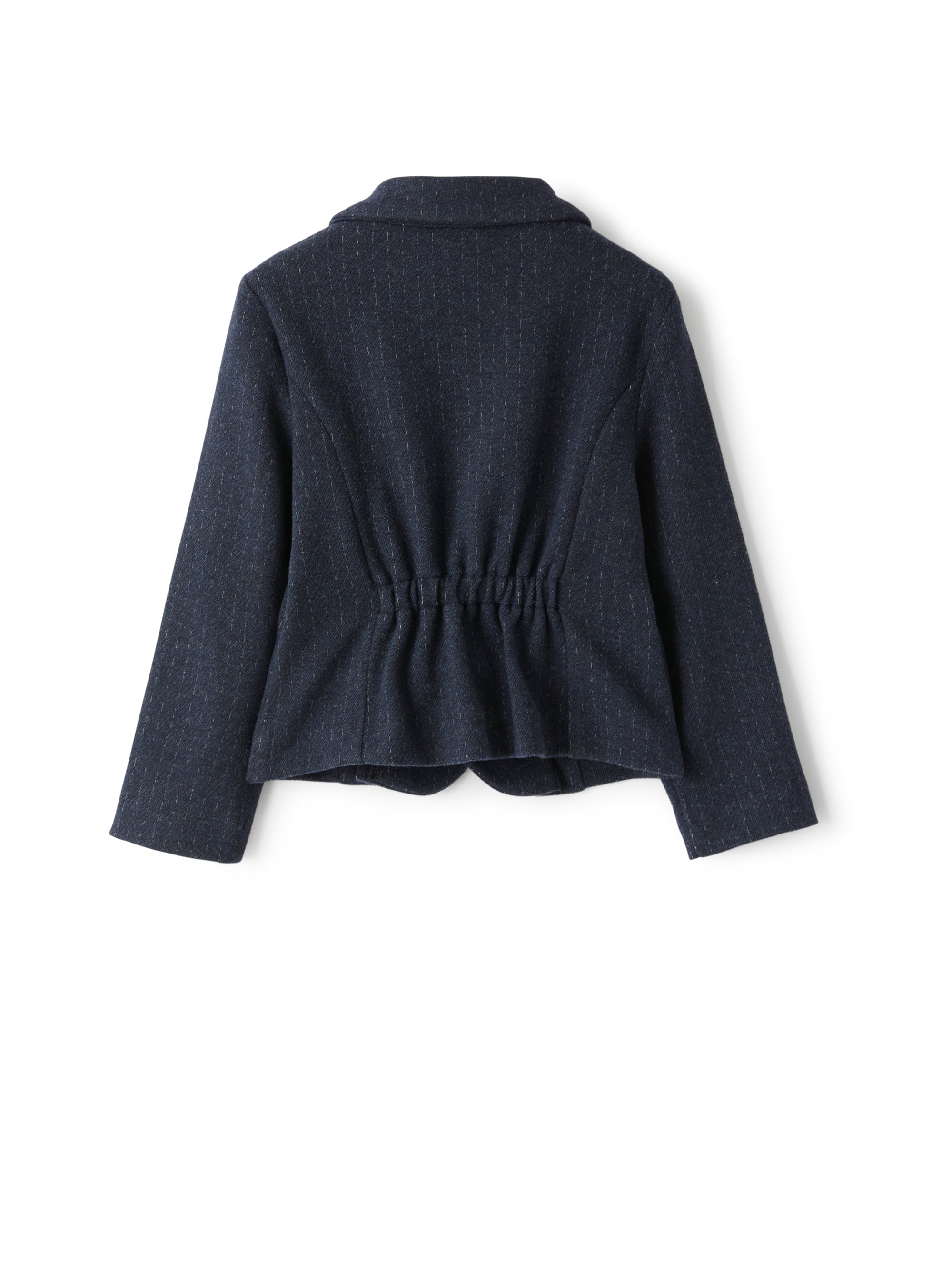 blazer monopetto gessato blu