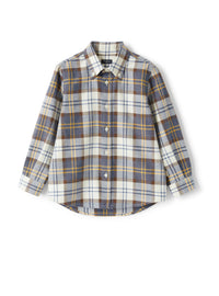 Cotton shirt in a blue check pattern