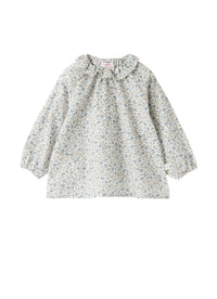 Floral-Printed Shirt With Ruffle Collar