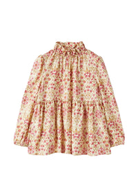 Shirt in floral-printed viscose
