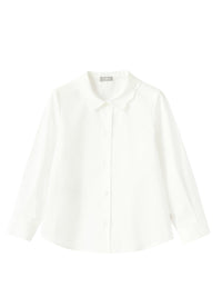 camicia in popeline con collo a cappe