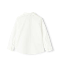 camicia in popeline con collo a cappe