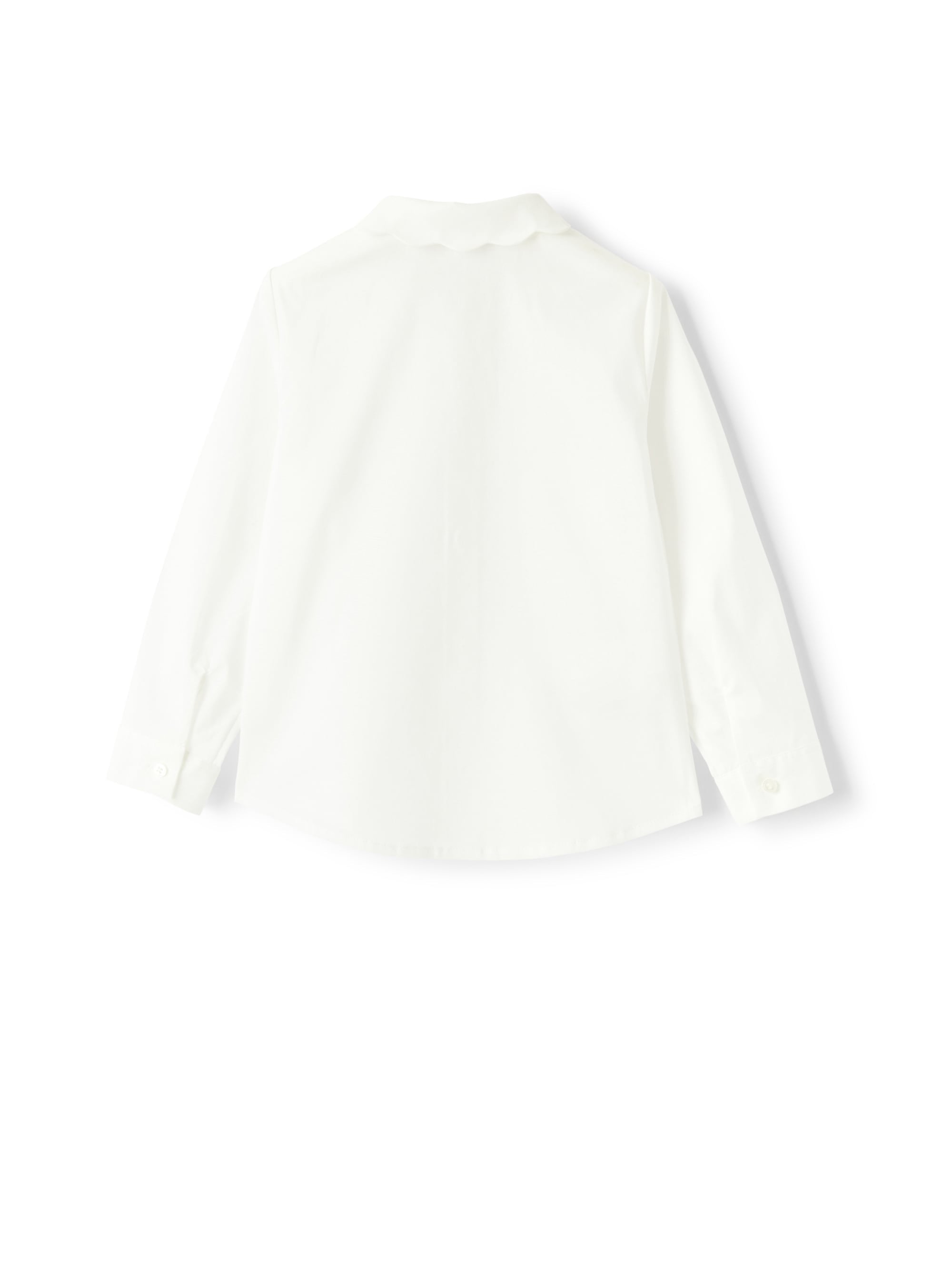 camicia in popeline con collo a cappe