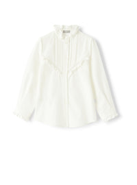 Cotton shirt with decorative bodice front