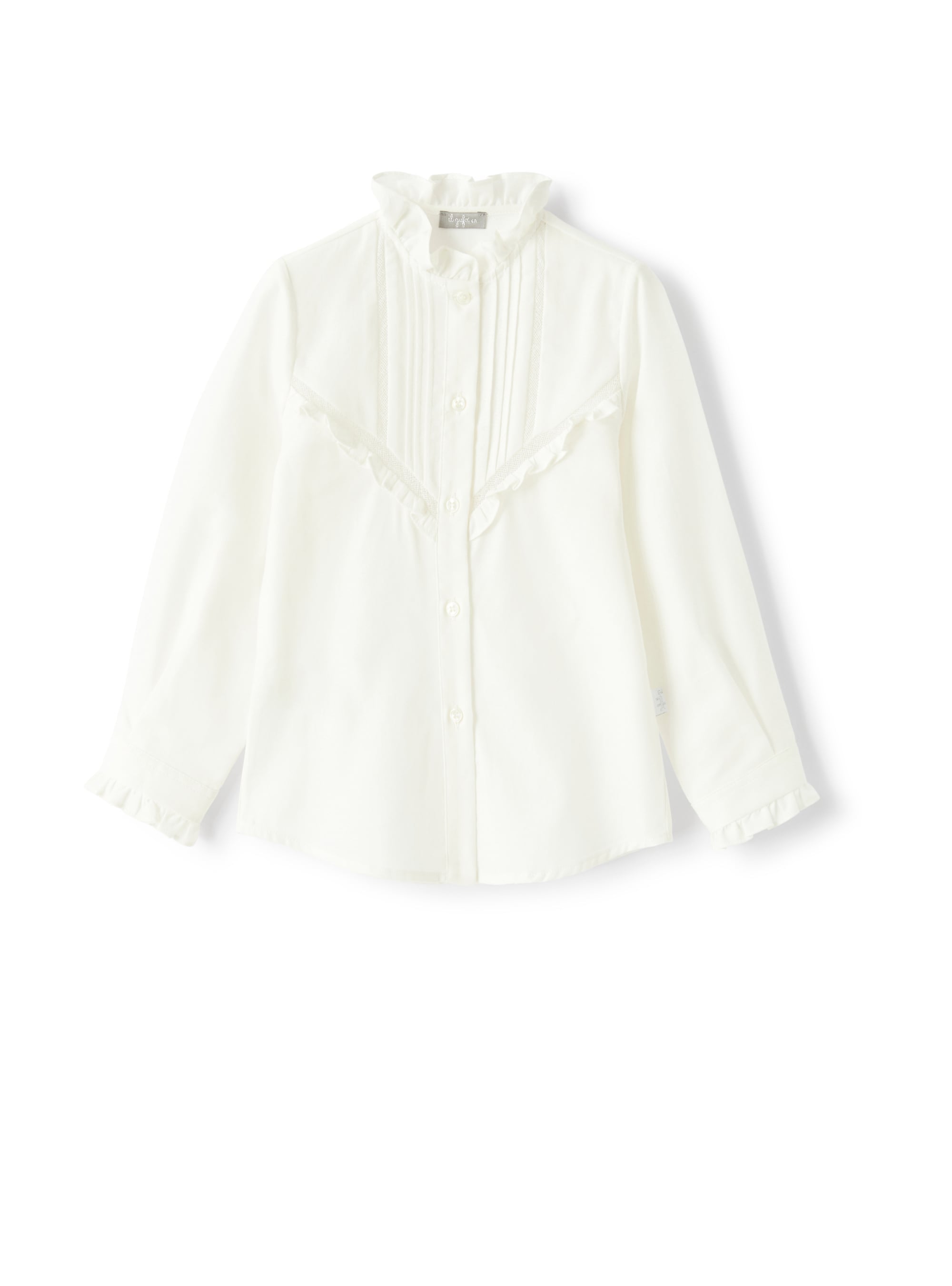 Cotton shirt with decorative bodice front