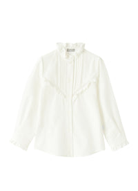 Cotton Shirt With Decorative Bodice Front