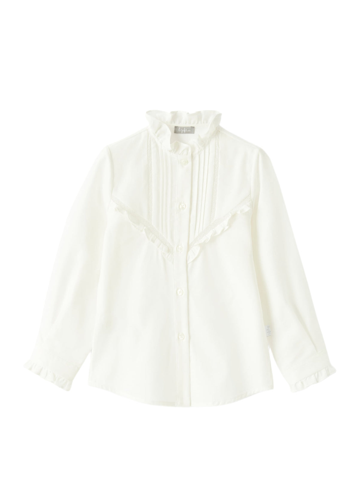 Cotton Shirt With Decorative Bodice Front