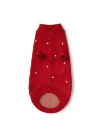 Dog sweater with embroidered detailing