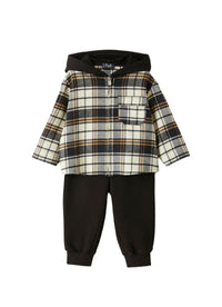Two-Piece Set With Checked Shirt