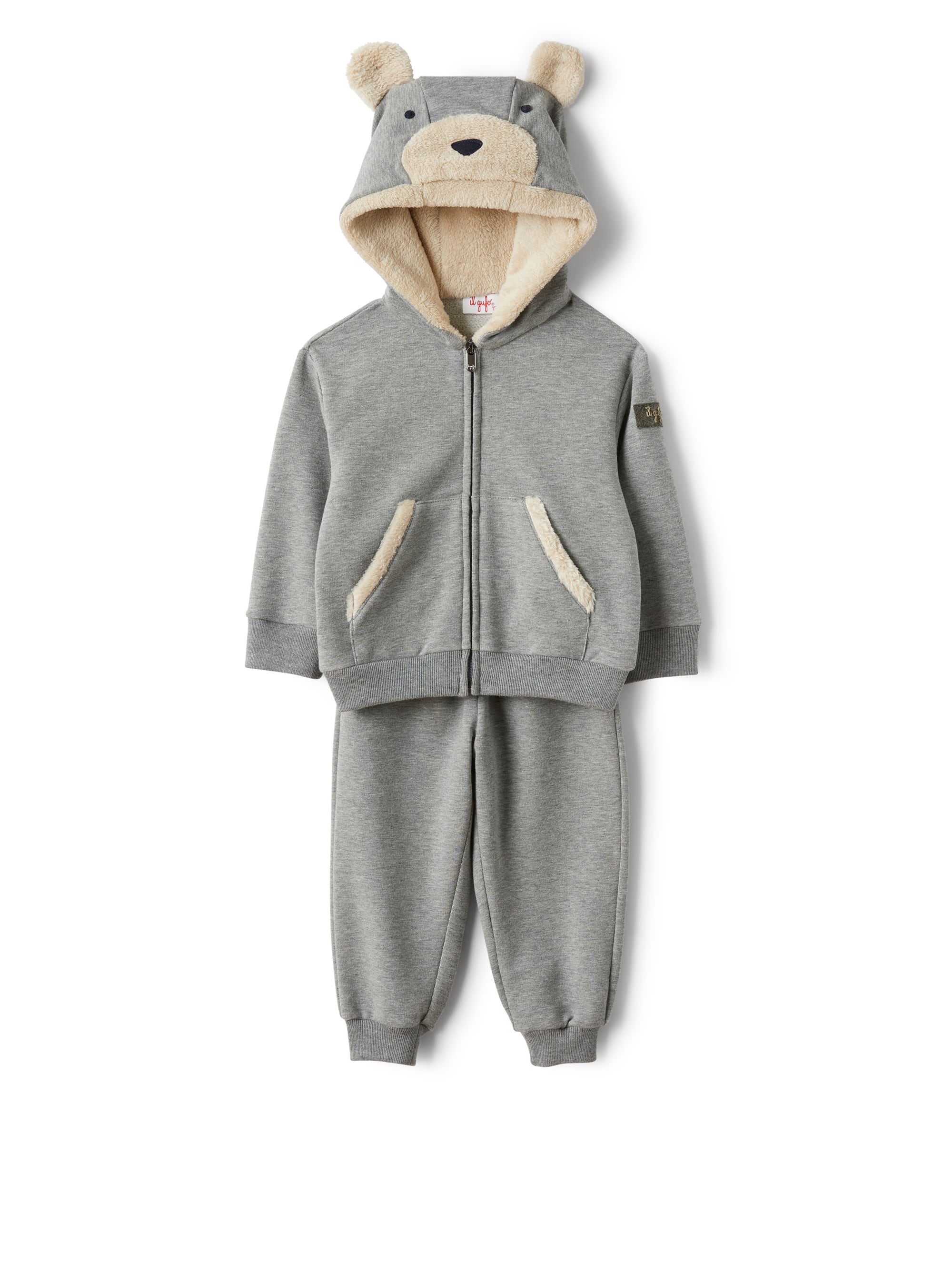 Suit with teddy-bear hood