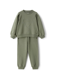 Two-piece set in stretch fleece