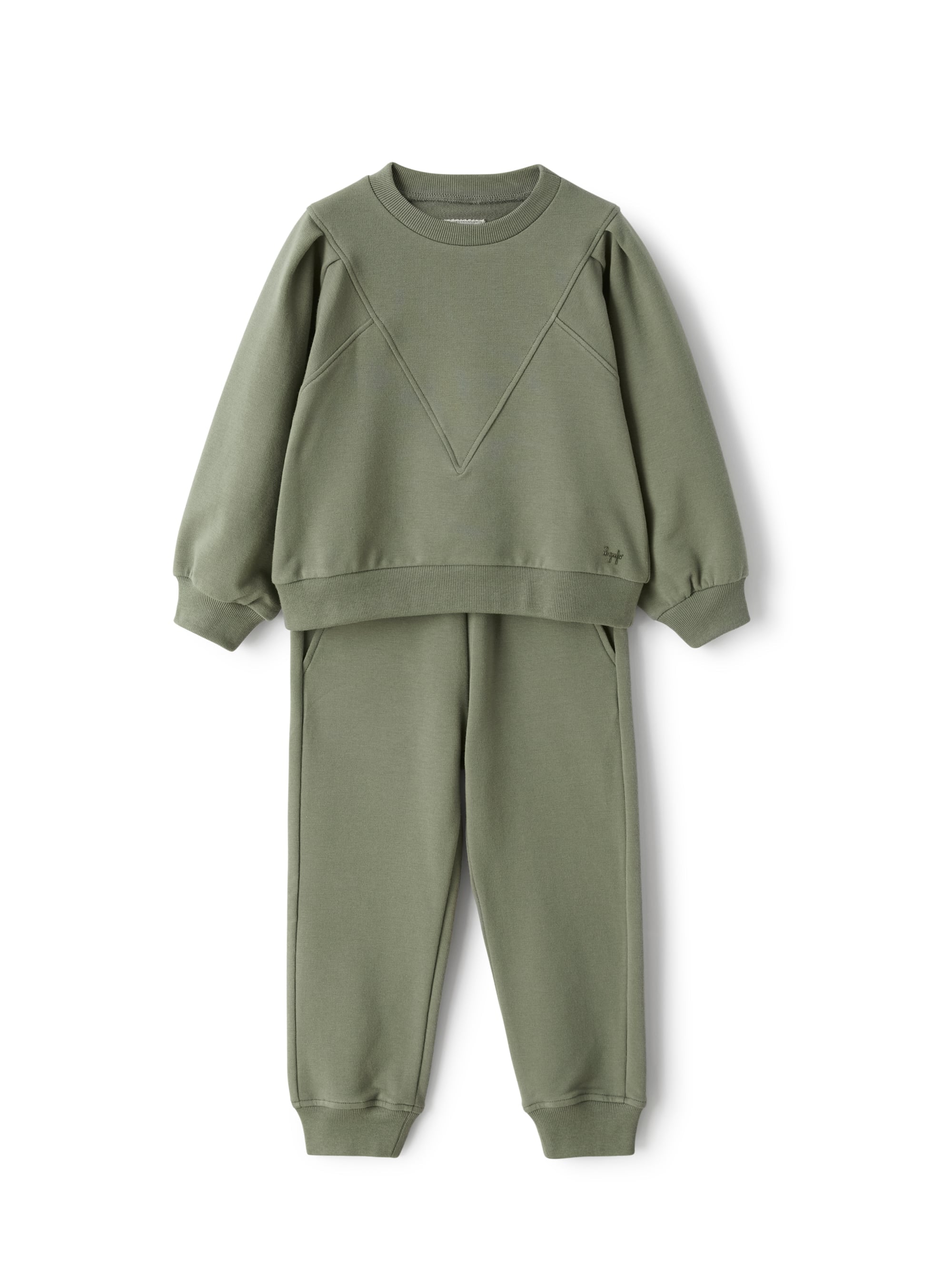 Two-piece set in stretch fleece