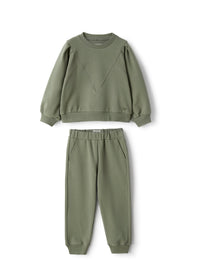 Two-piece set in stretch fleece