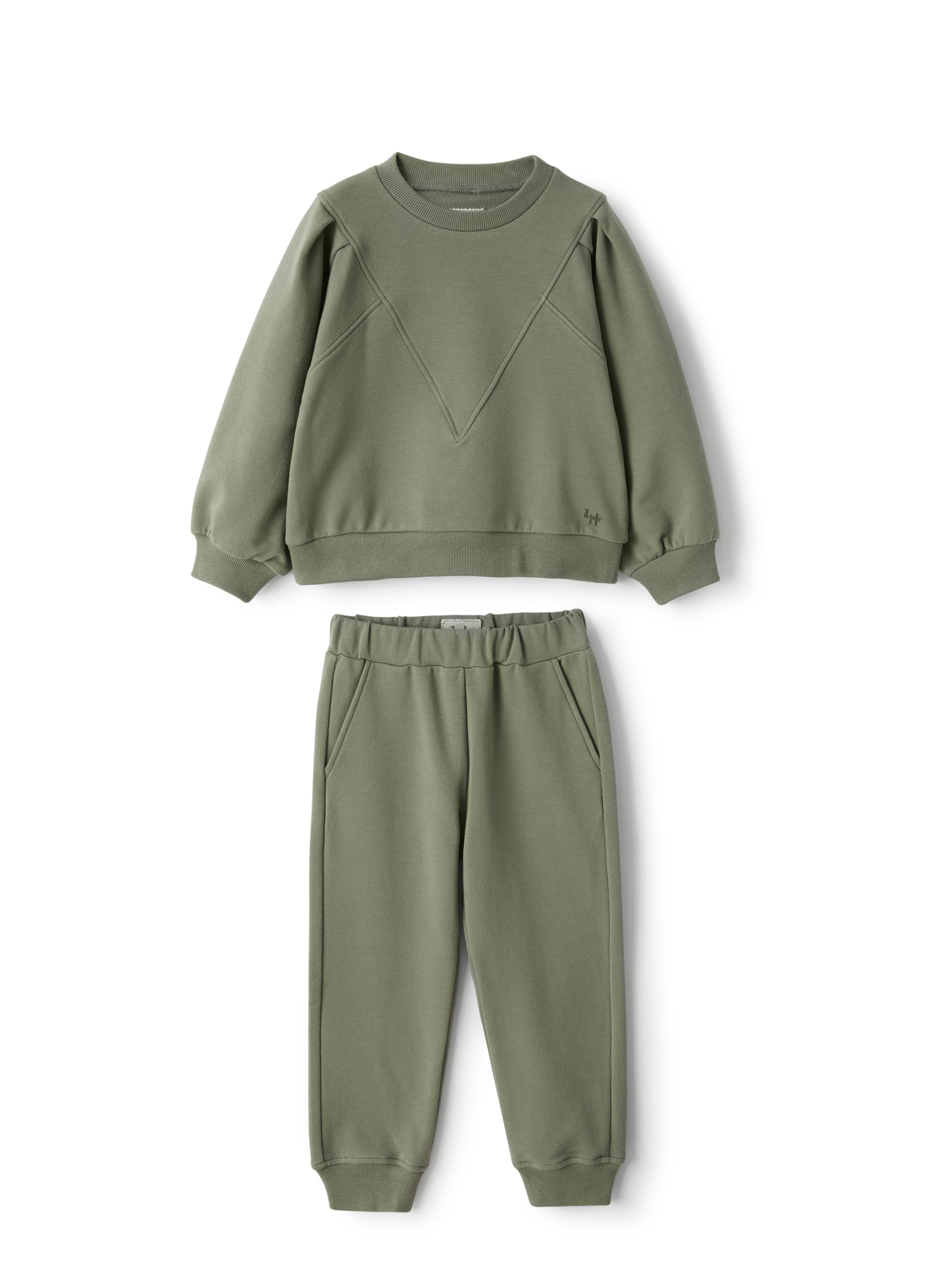 Two-piece set in stretch fleece