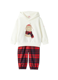 Ensemble avec sweat-shirt imprimé - Rosso Natale
