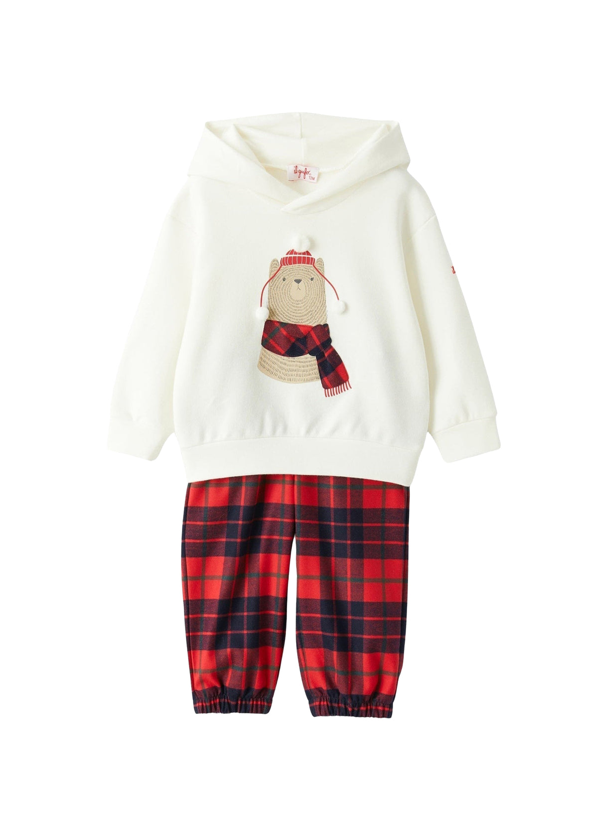 Ensemble avec sweat-shirt imprimé - Rosso Natale