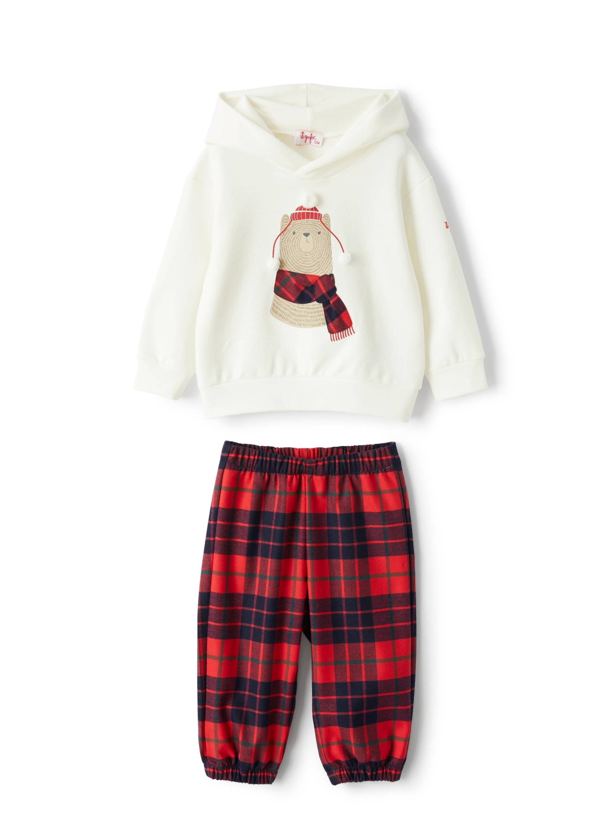 Fleece suit with print detail