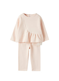 completo due pezzi in felpa con tulle